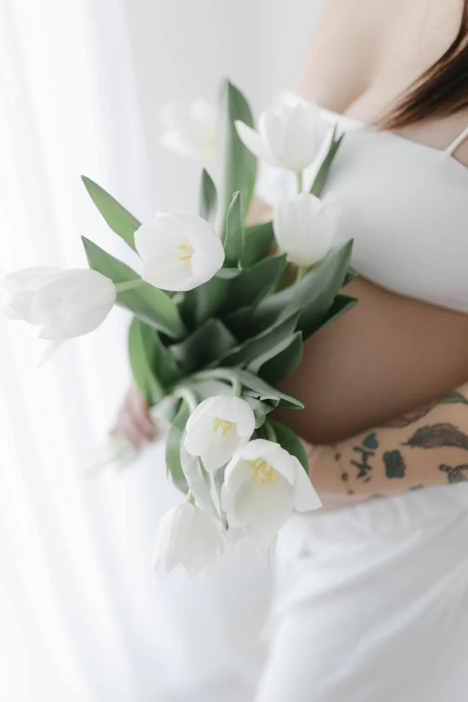 Foto con il pancione tulipani Calabria