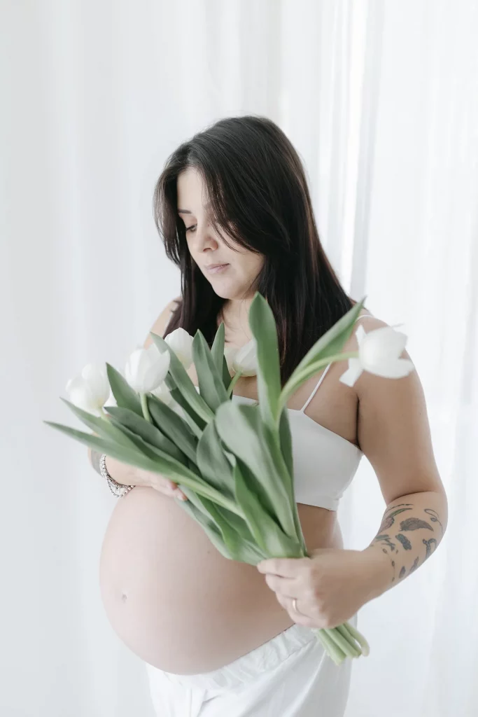 Foto con il pancione tulipani Calabria