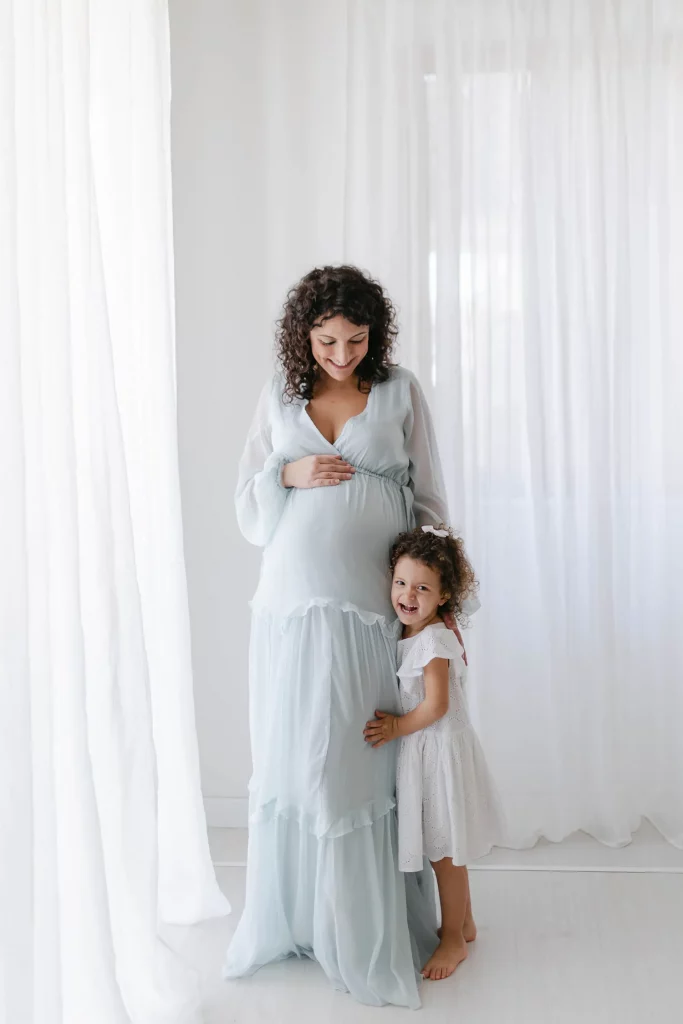 Foto maternity secondogenito con la famiglia