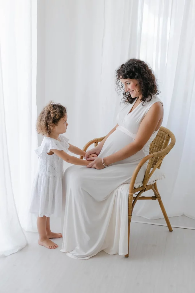 Foto maternity secondogenito con la famiglia