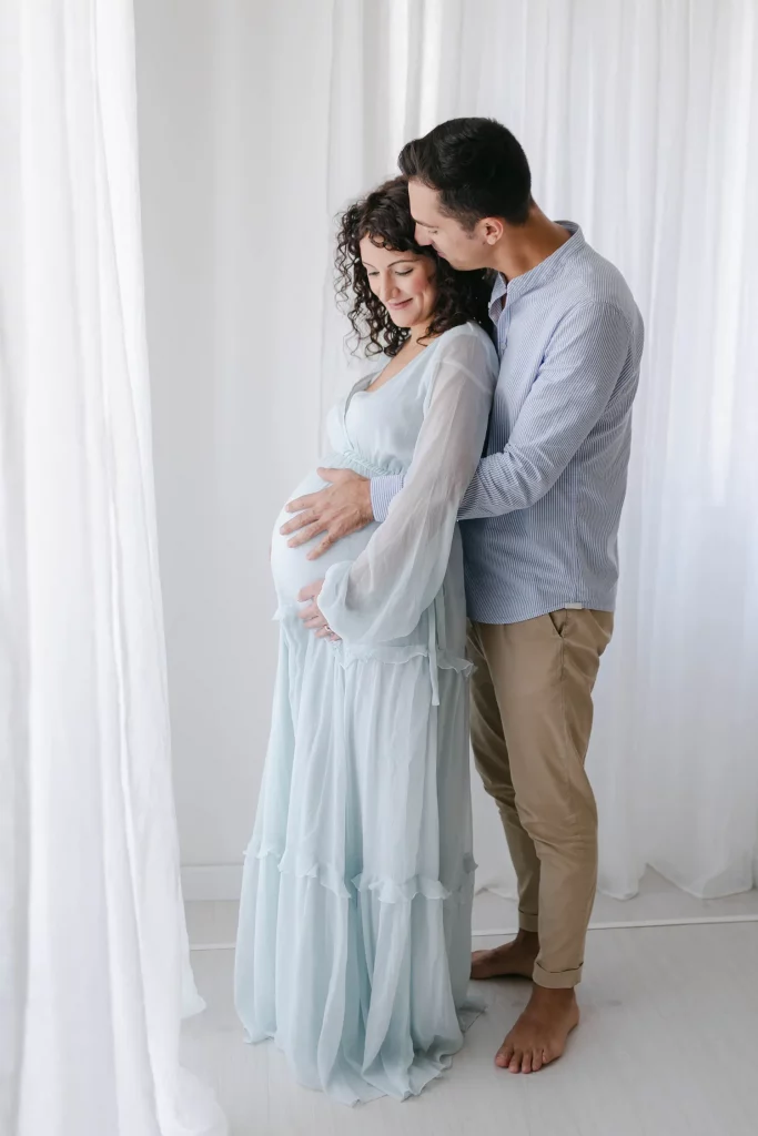 Foto maternity secondogenito con la famiglia