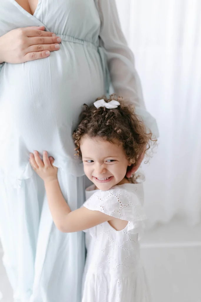Foto maternity secondogenito con la famiglia