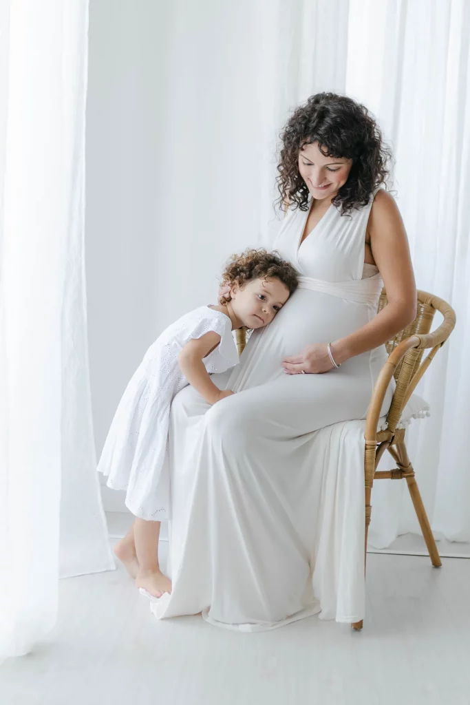 Foto maternity secondogenito con la famiglia