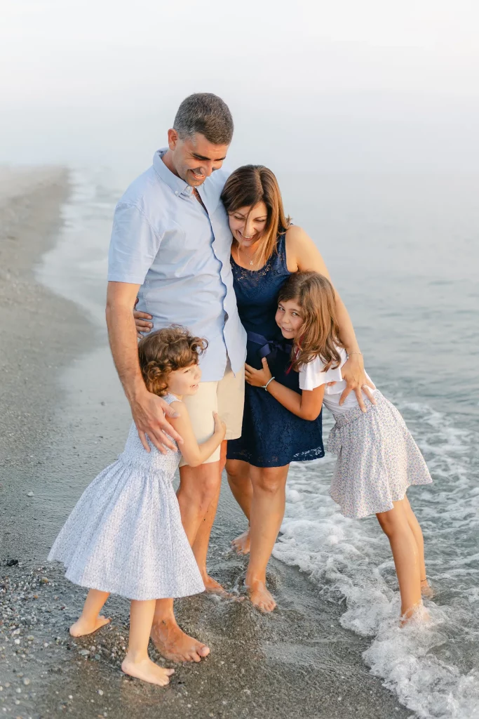 Foto di famiglia sulla spiaggia, Calabria