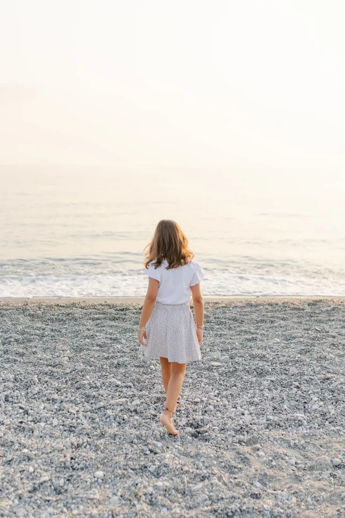 Foto di famiglia sulla spiaggia, Calabria