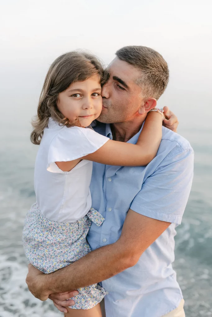 Foto di famiglia sulla spiaggia, Calabria