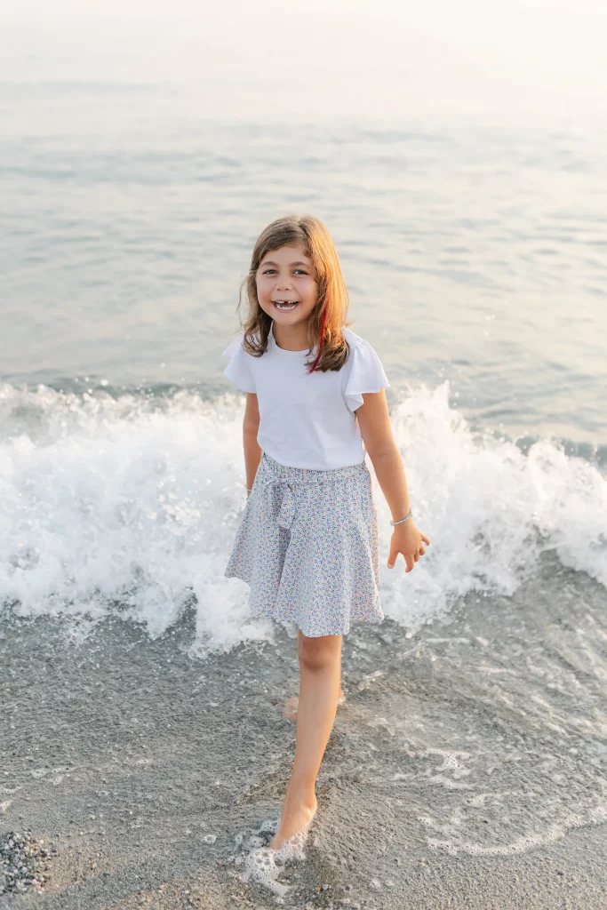 Foto di famiglia sulla spiaggia, Calabria