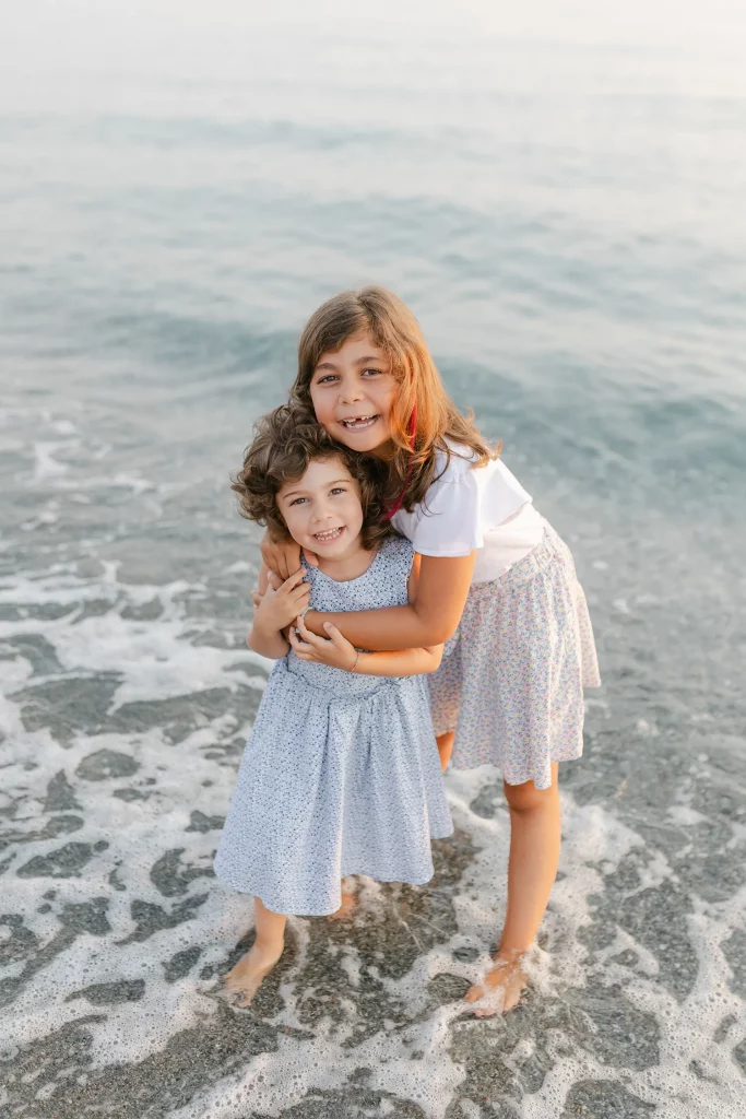 Foto di famiglia sulla spiaggia, Calabria