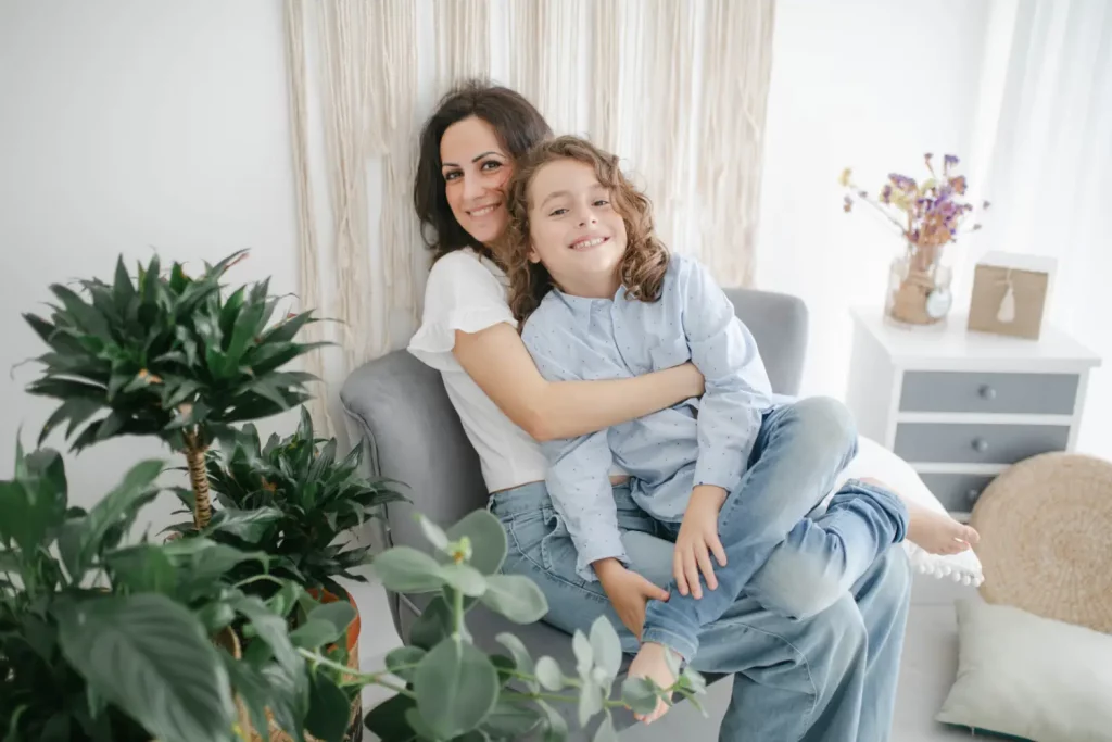 Ritratto naturale mamma bimbo