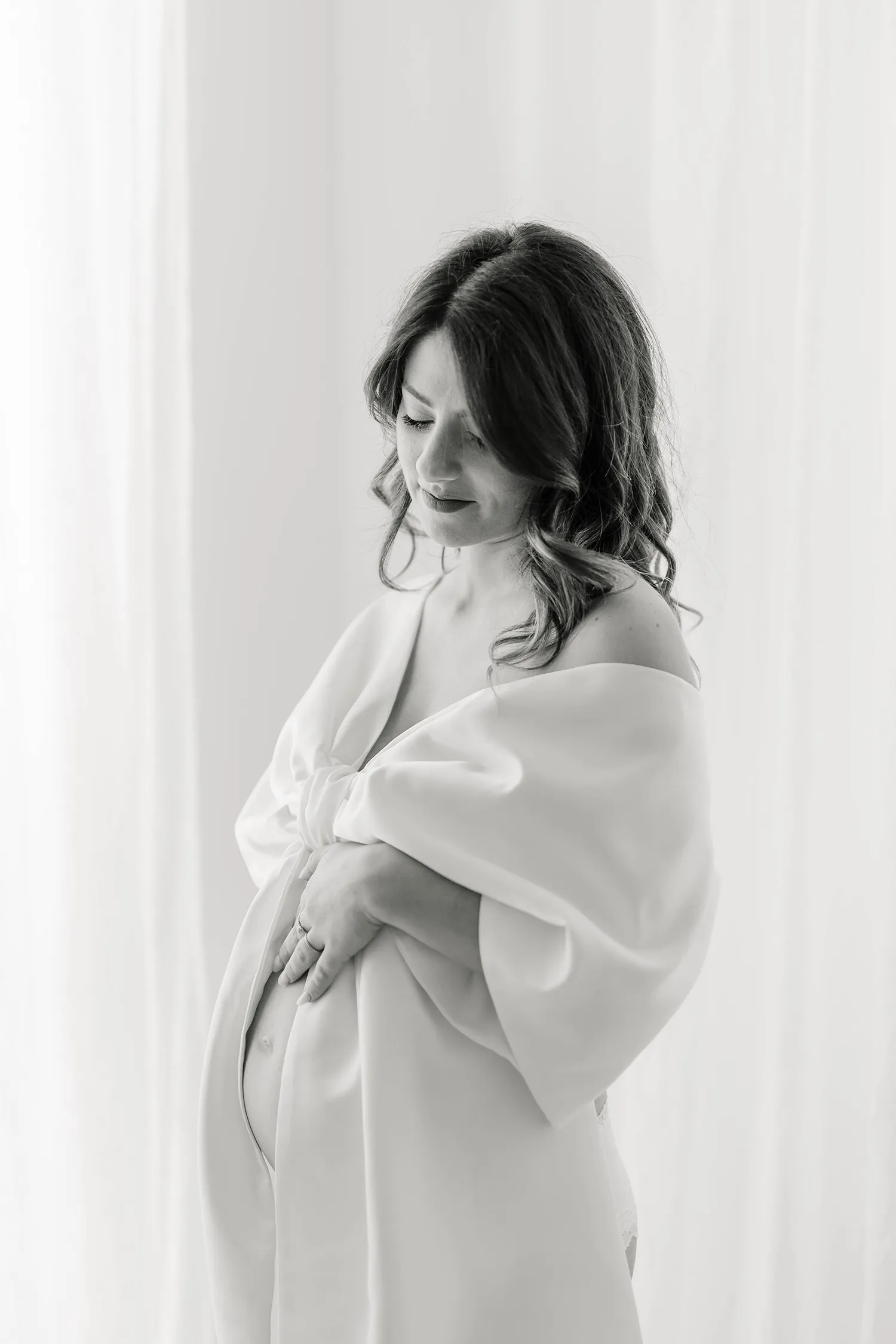 Servizio fotografico maternity elegante